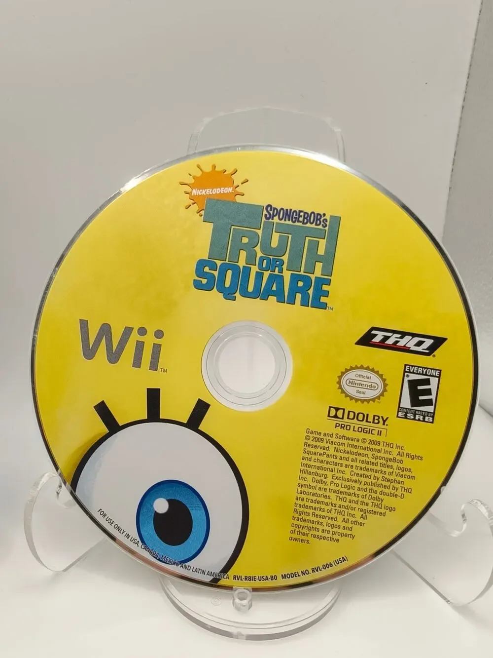 SpongeBob's Truth or Square Nintendo Wii Game Disc Only